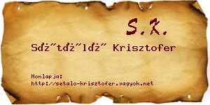 Sétáló Krisztofer névjegykártya